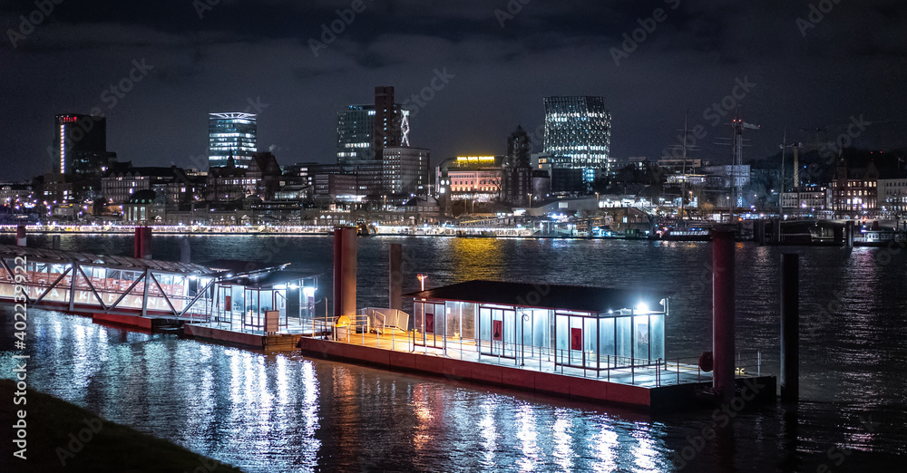 Port of Hamburg at night - travel photography