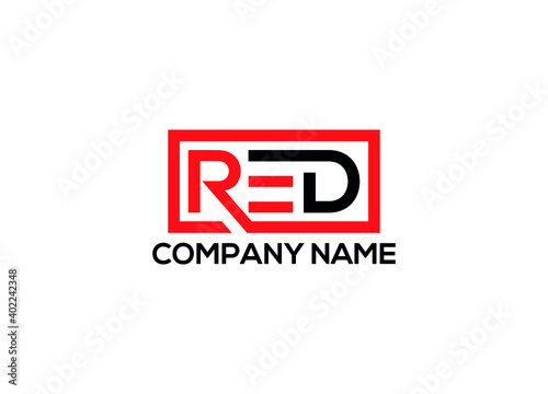 RED Letter Logo Design with Creative Modern initial icon template