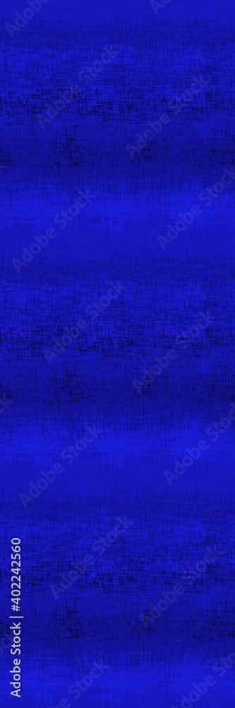 Indigo blue tie dye border edge background. Painted in watercolor wash side banner strip. Boho modern abstract web design element, divider or decorative ink backdrop for mobile phone. 
