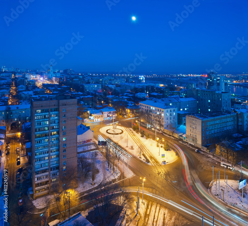 Fotografie Rostov-on-Don - view from a height to the square 5th Don Corps and the Order of Victory