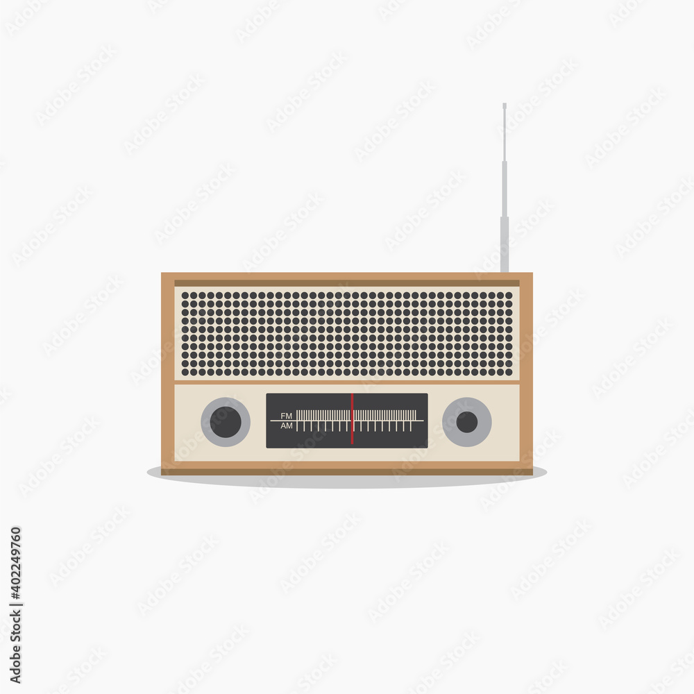 old radio vector illustration. vintage radio. retro radio. the symbol for  electronic, sound and music player Stock Vector | Adobe Stock