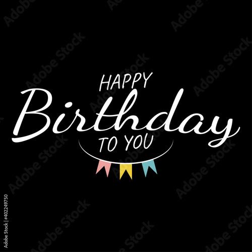 Happy Birthday typography vector design for greeting card and poster template design for birthday celebration.