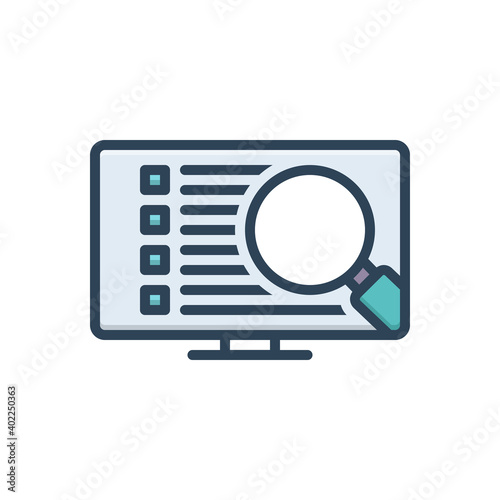 Color illustration icon for detail