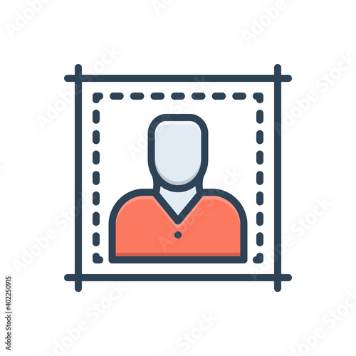 Color illustration icon for photo