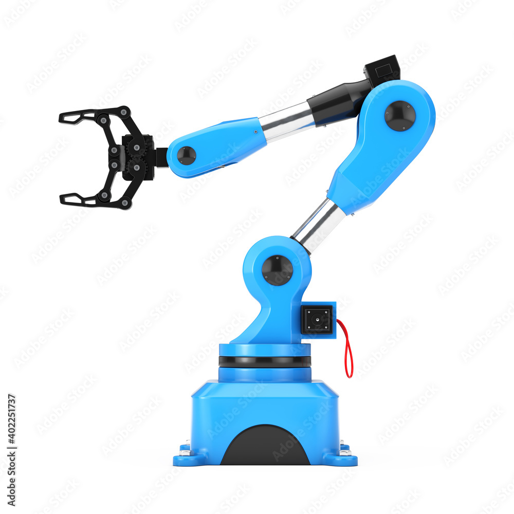 Industrial Mechanical Robotic Hand Arm Manipulator. 3d Rendering