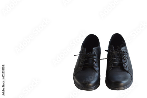 black shoes isolated on white