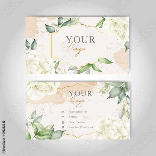 Floral business cards Template