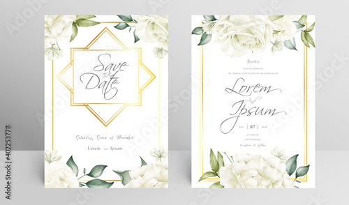 Elegant Wedding Invitation card set template