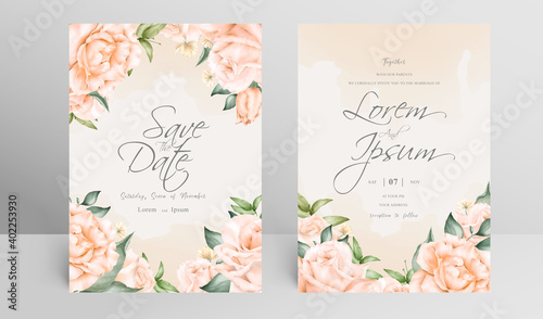 Elegant Wedding Invitation card set template