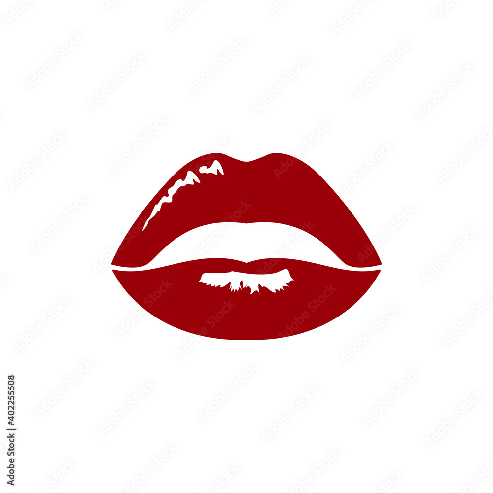 Lips icon design template vector isolated illustration