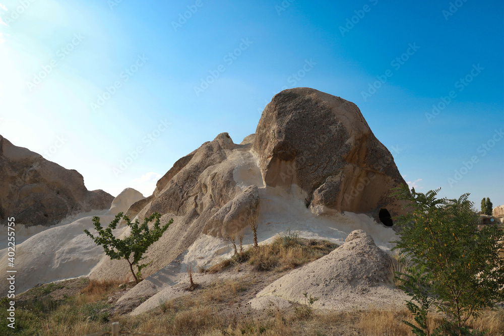 Incredible volcanic landscape and Cave houses in Cappadocia, Goreme, Turkey Incredible volcanic landscape and Cave houses in Cappadocia, Goreme, Turkey