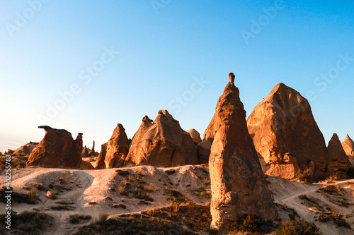 Fairy Chimneys near the town of Goreme, Cappadocia, Turkey