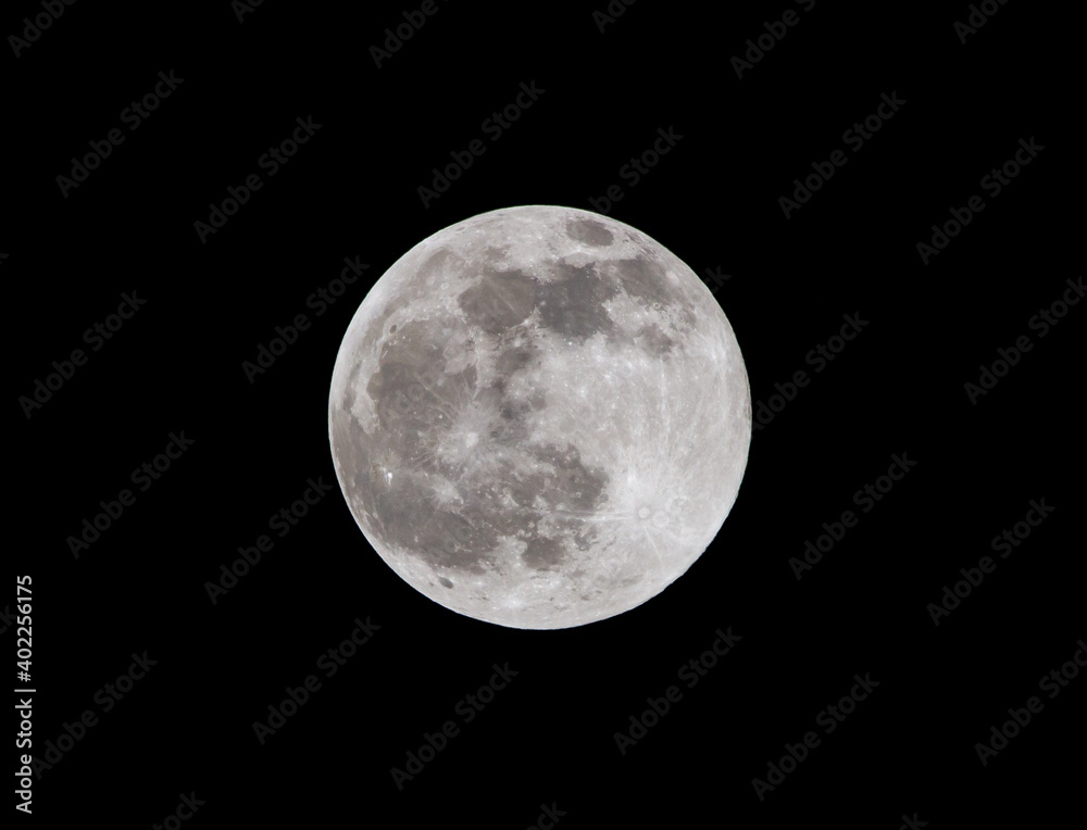 Closeup of the Cold Full Moon on December 29, 2020. Closeup of the Cold Full Moon on December 29, 2020.