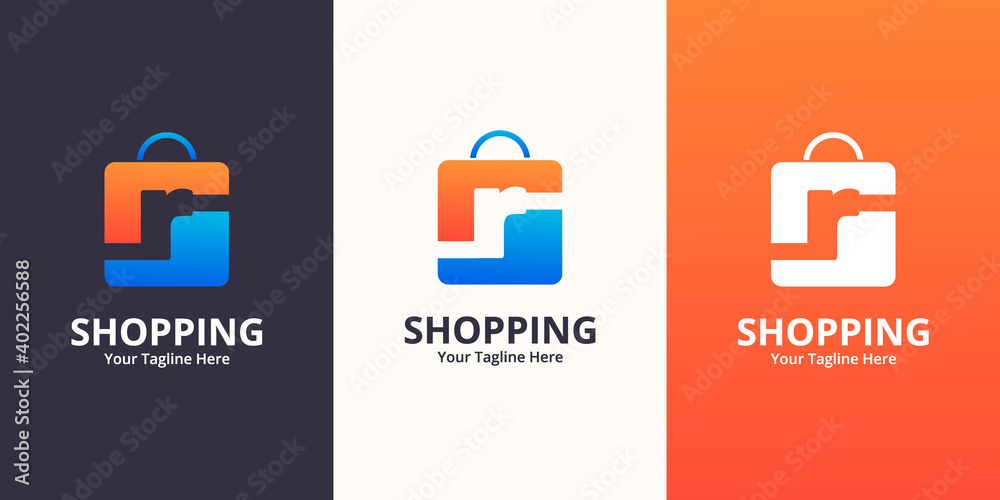 Initial R Shop Logo designs Template. Illustration vector graphic of ...