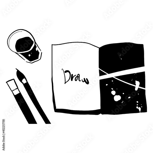 Draw-お絵かきの作業イラスト
