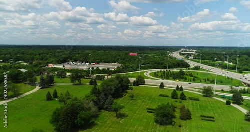 Horizon Shot of Oakbrook Terrace Suburbs in Illinois photo