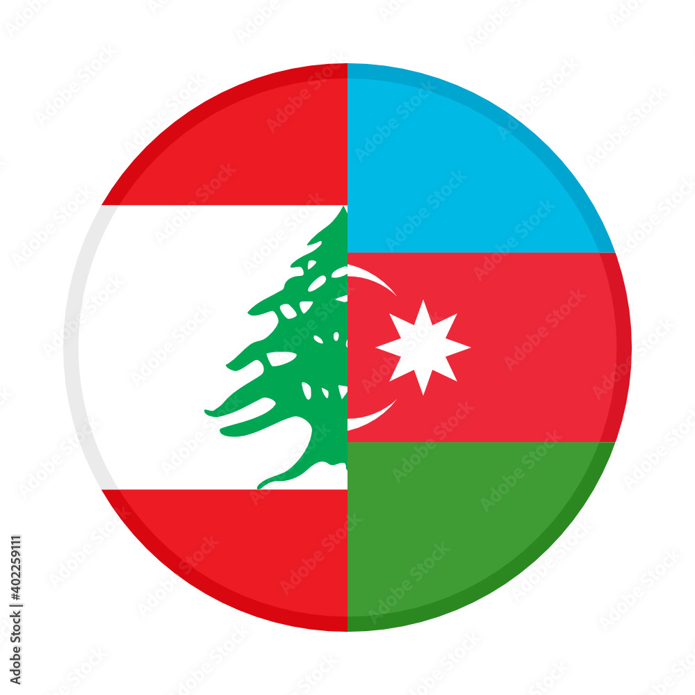 round icon with lebanon and azerbaijan flags
round icon with lebanon and azerbaijan flags