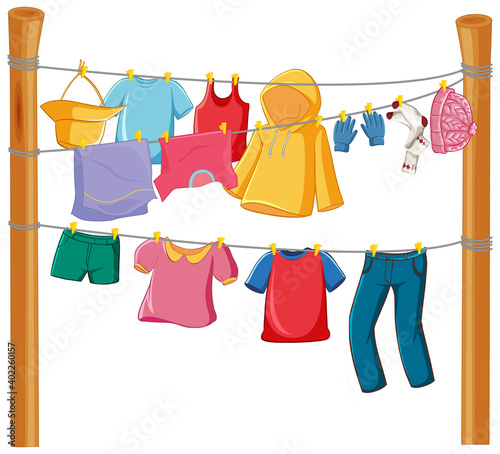 Isolated clothes on the rack display