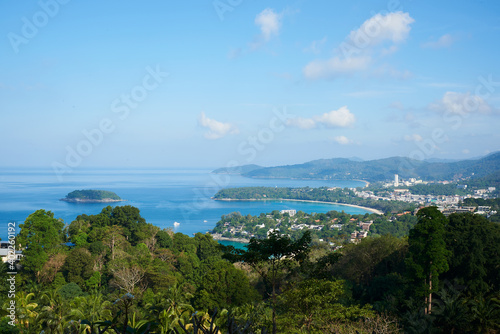Scene of three beaches from Phuket view point