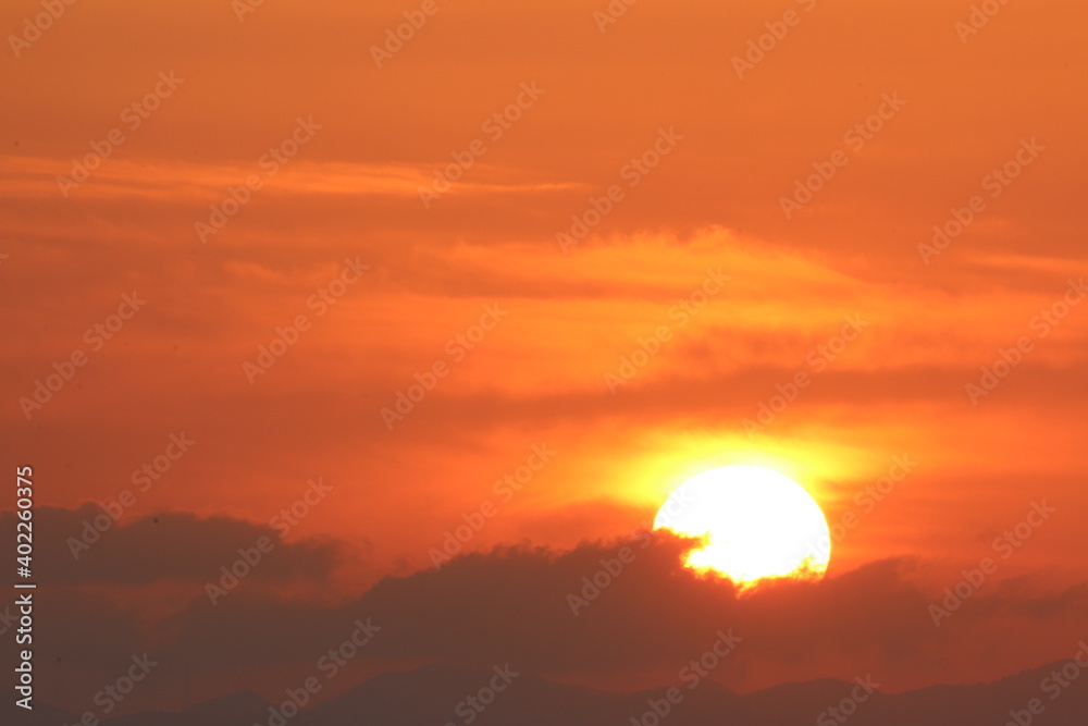 風景素材 美しい琵琶湖での夜明け 風景素材 美しい琵琶湖での夜明け