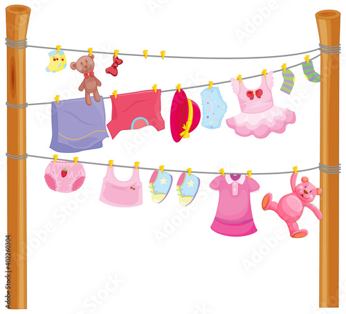 Isolated clothes on the rack display
