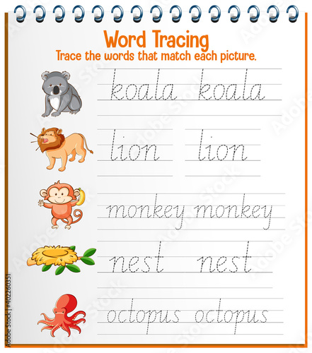 English alphabet tracing worksheets