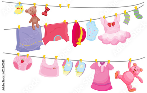 Isolated clothes on the rack display