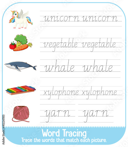 English alphabet tracing worksheets