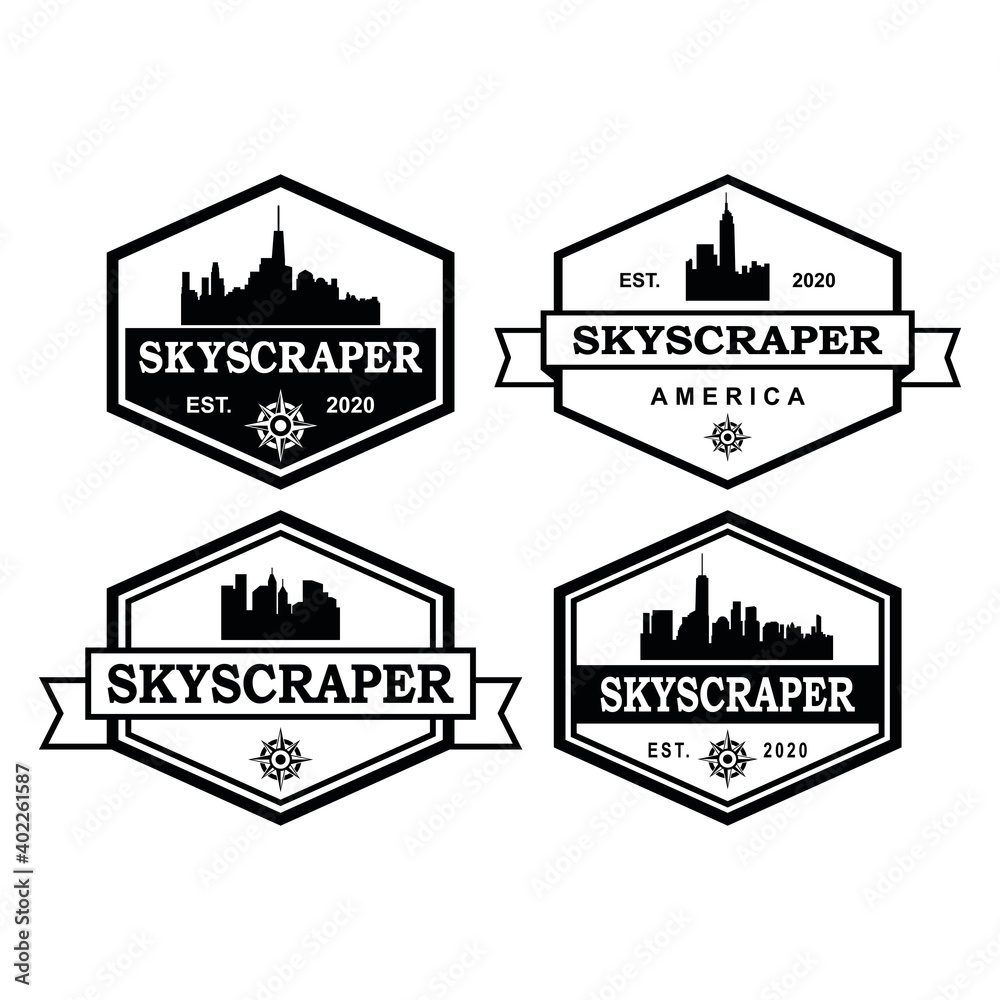 A Set Of Tallest Skyscraper Logo , A Set Of Architecture Logo
