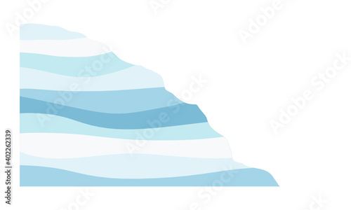 Layered sedimentary rock slope illustration