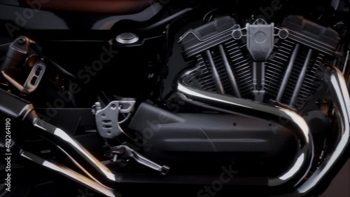 Wallpaper Mural 3d model of a motorcycle in a dark studio Torontodigital.ca