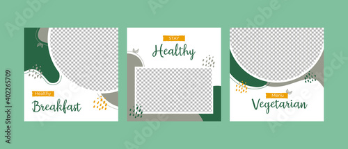 Healthy food social media template