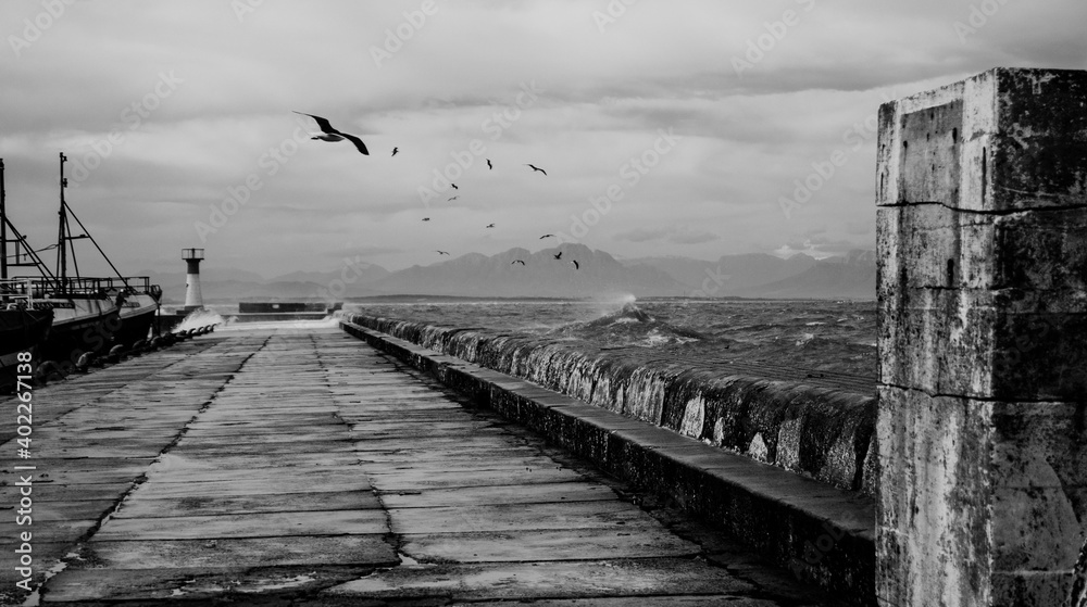 Obraz premium Kalk Bay harbor with waves