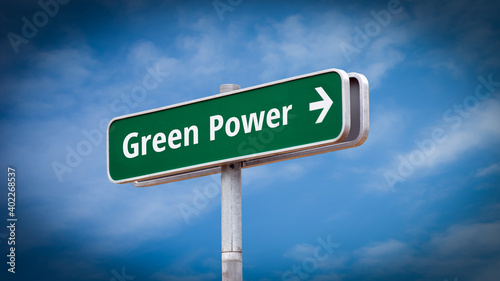 Street Sign to Green Power