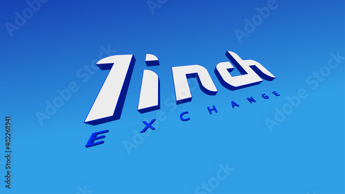 1 inch cryptocurrency stock exchange name on blue background. Crypto stock market banner for news and media. Vector EPS10. photo