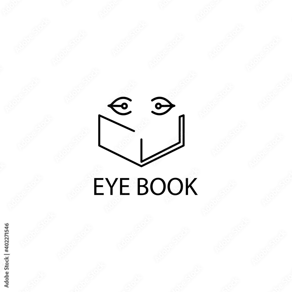 eye book logo vector illustration outline design