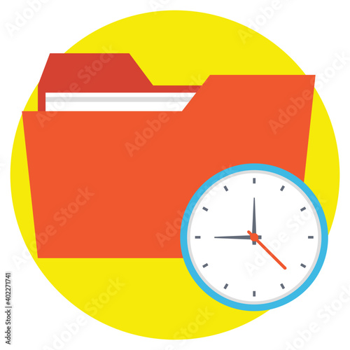 Folder With Clock