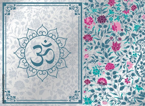 aum syllable , paisley design ,Hinduism , India	
