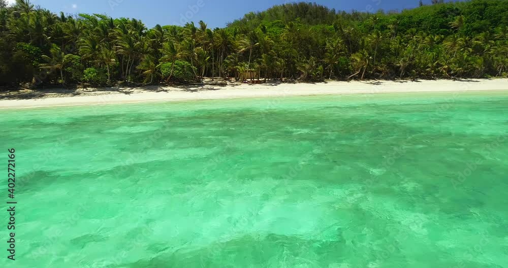 Scenic Dolly Shot of Turtle Island Beach in the Fiji Islands Scenic Dolly Shot of Turtle Island Beach in the Fiji Islands