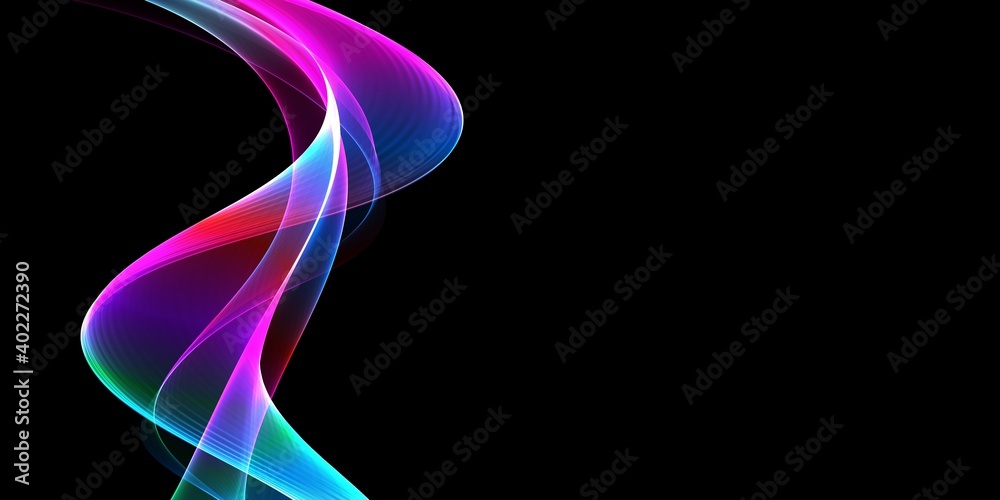 Obraz premium Colorful Light Abstract Waves Background