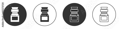 Poison in bottle icon isolated on white background. Bottle of poison or poisonous chemical toxin. Vector.