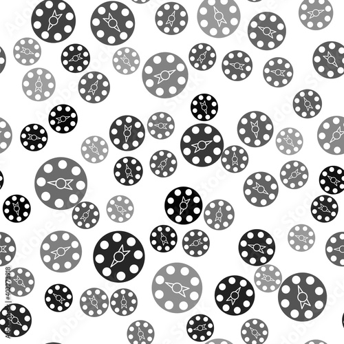 Black Twister classic party game icon isolated seamless pattern on white background. Vector.