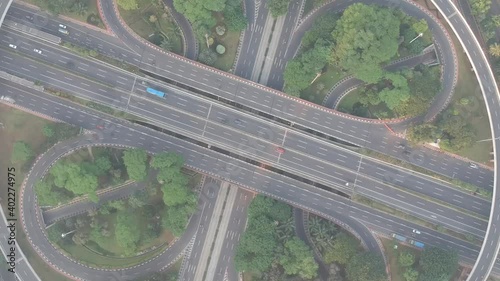 Counterclockwise rotation view of Semanggi Interchange (