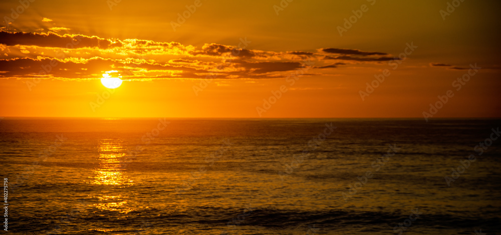 Sunset over the sea