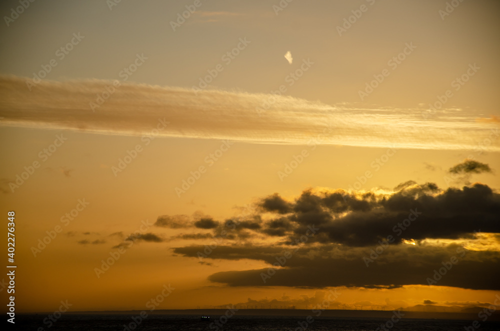 Sunset over the sea