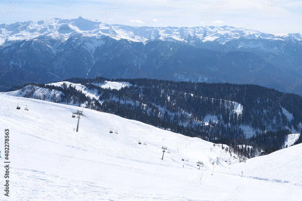 panorama of the ski resort panorama of the ski resort