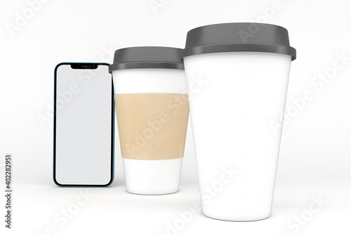 Coffee Cups and Phone V.1