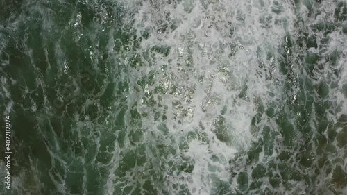 wave vertical view from drone