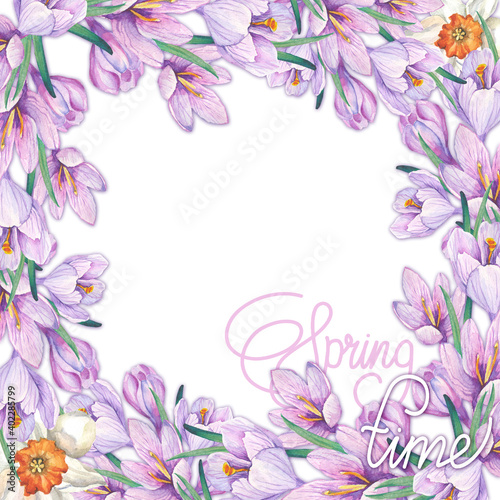 frame of spring flowers © OLGA