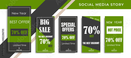 5 set Social Media Network Sales Banner Backgrounds, Mobile App, Poster, Flyer, Coupon,Advertisement, Smartphone Template Story, Abstract liquid Modern shapes. editable template eps 10 vector.